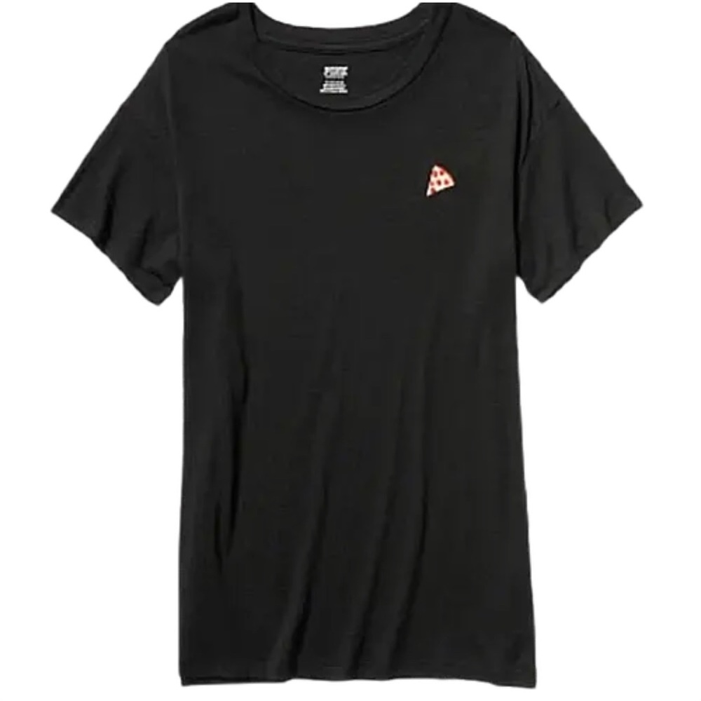 VICTORIA SECRET PINK RARE Perfect Tee T-Shirt PIZZA Dog Logo NEW SZ S / XS